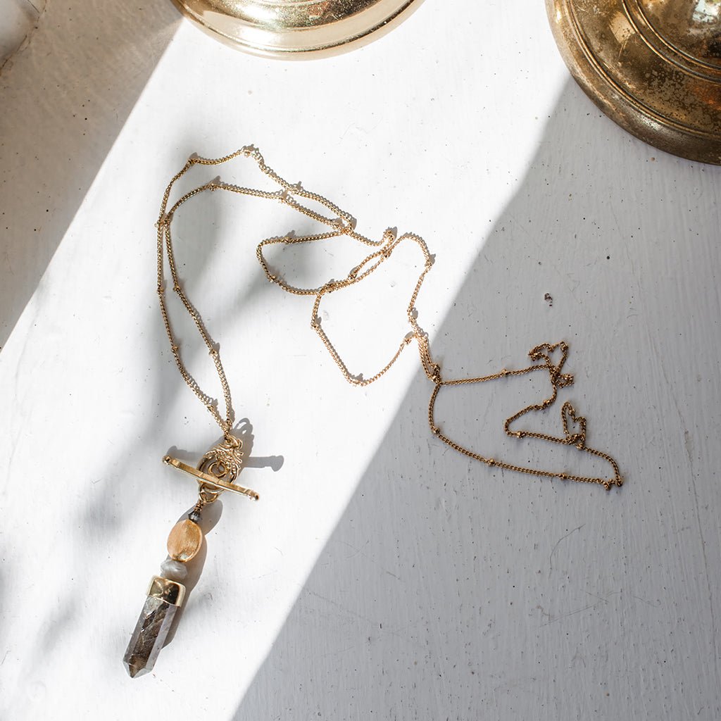 Labradorite Lariat Necklace - Addy Avenue