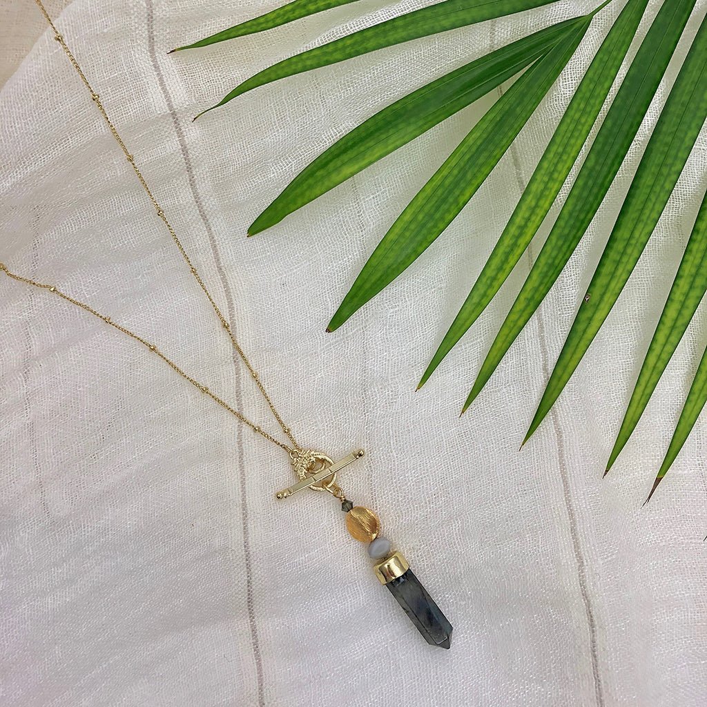 Labradorite Lariat Necklace - Addy Avenue