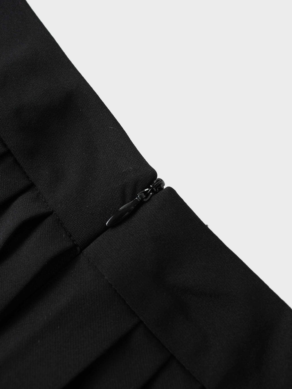 Lace Bottom Pleated Skirt - Black - Addy Avenue