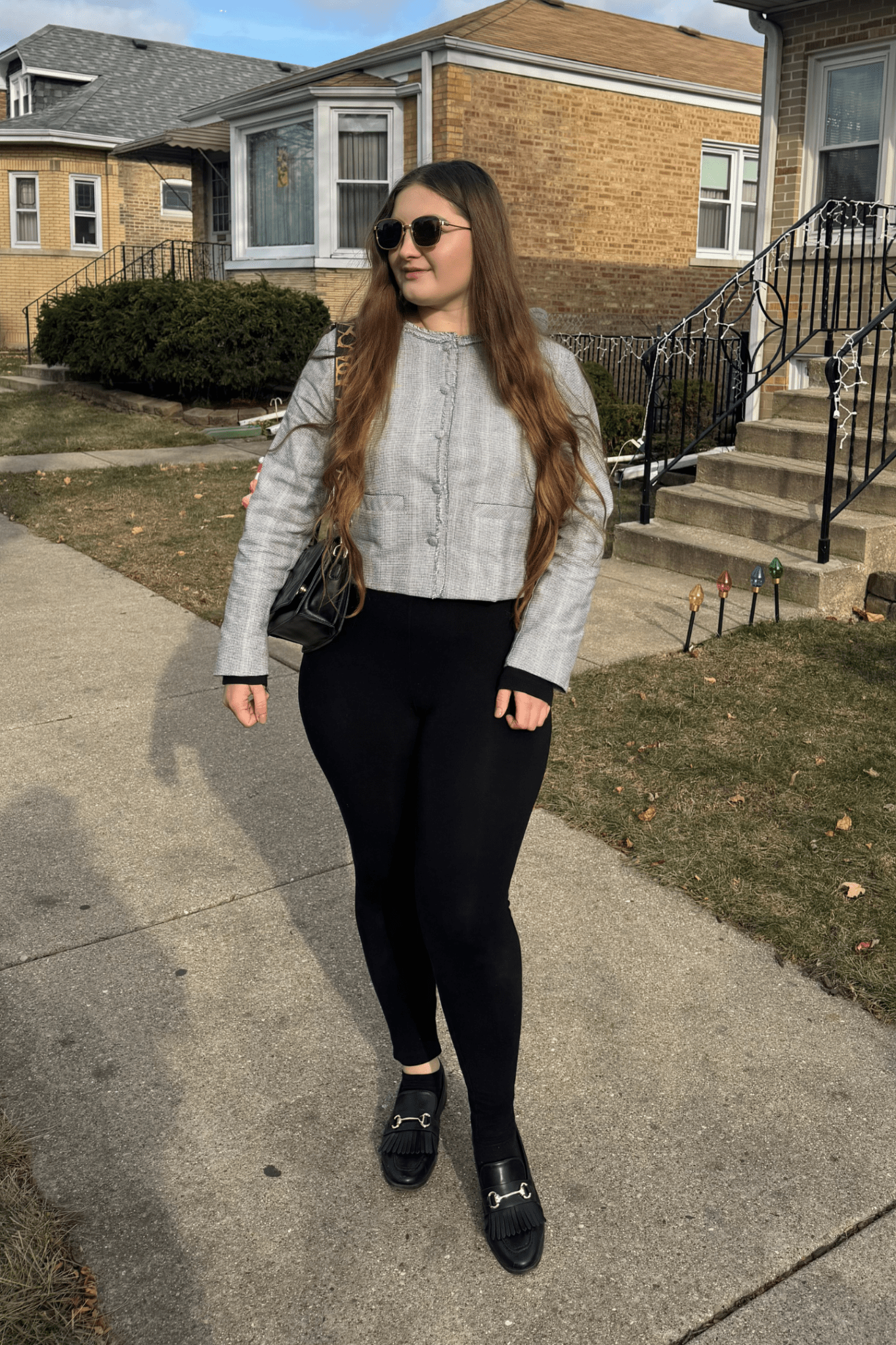 Lady Jacket in Grey Cotton Tweed - Addy Avenue