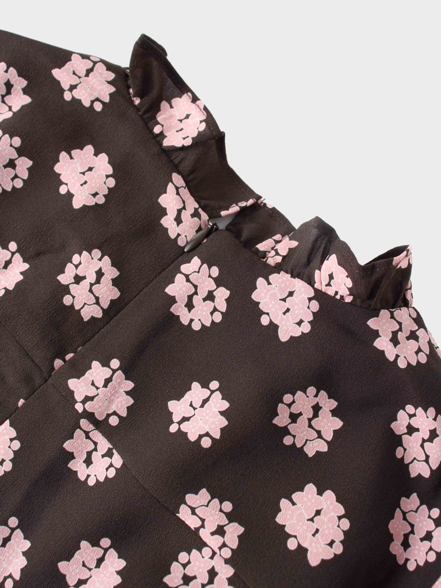 Layered Belted Dress - Brown and Pink - Addy Avenue