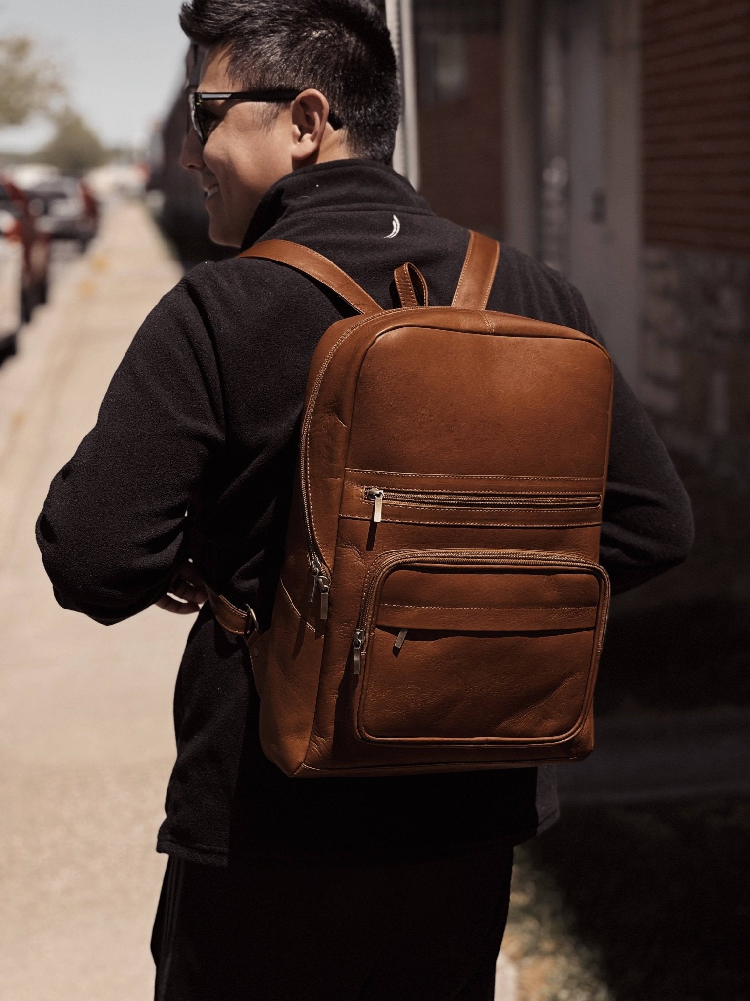 Leather Commuter Backpack - Addy Avenue