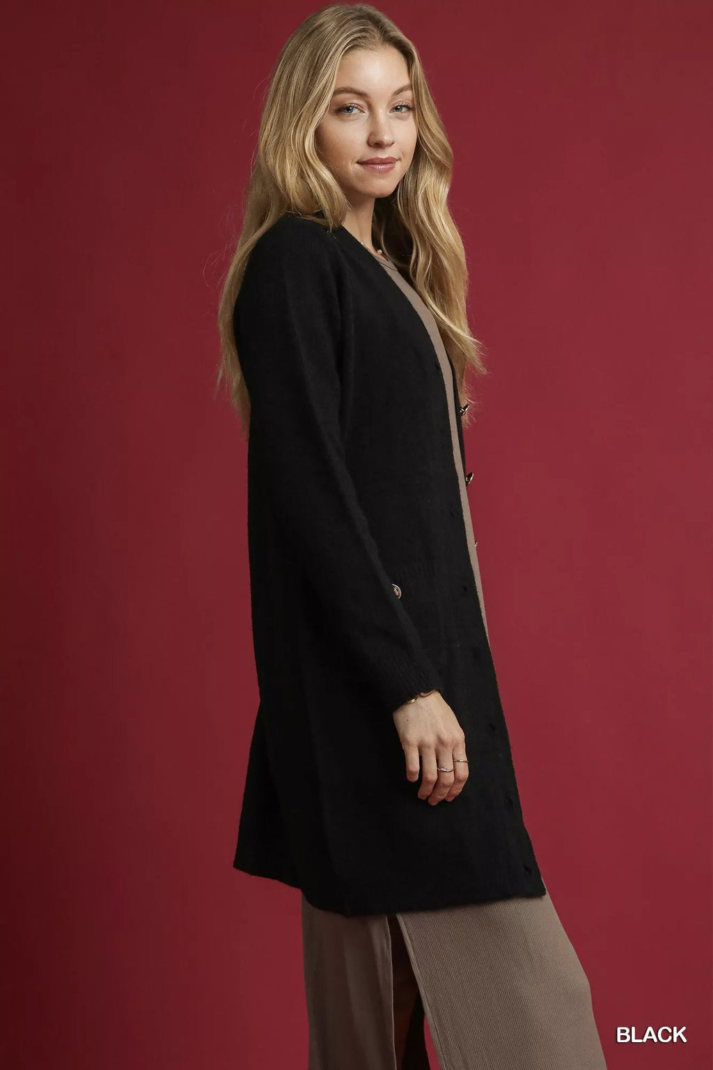 Longline Button-Down Cardigan w/ Pockets - Addy Avenue