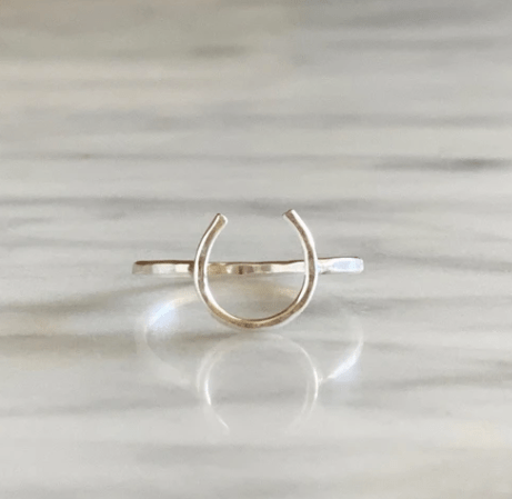 Lucky Horseshoe Ring - Small - Equestrian Ring - Addy Avenue