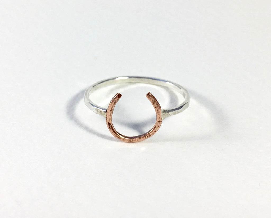 Lucky Horseshoe Ring - Small - Equestrian Ring - Addy Avenue