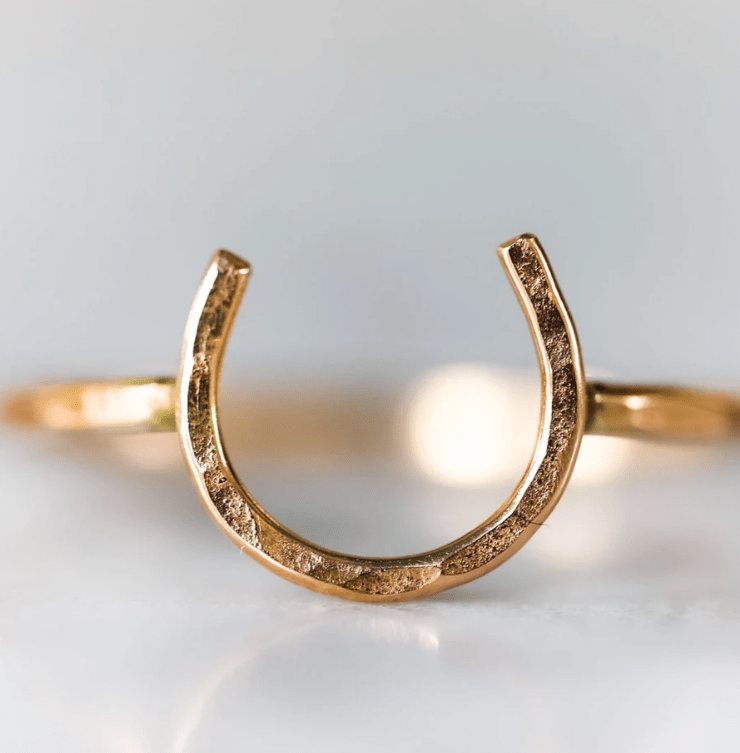 Lucky Horseshoe Ring - Small - Equestrian Ring - Addy Avenue