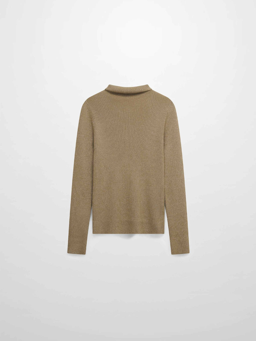 Lurex Ribbed Knit Turtleneck - Mocha Mousse - Addy Avenue