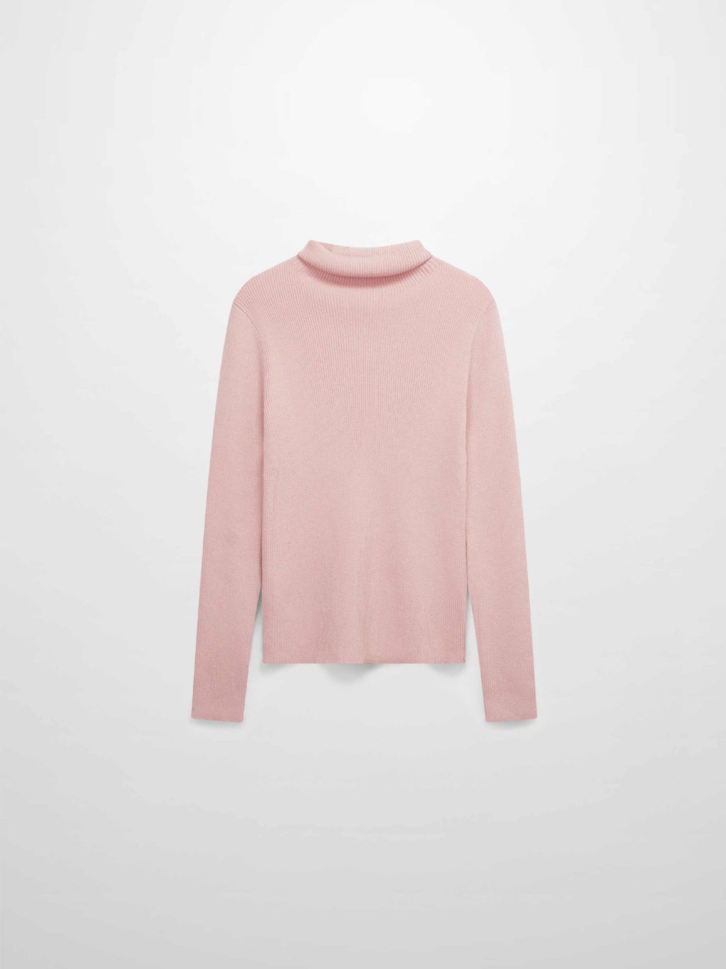 Lurex Ribbed Knit Turtleneck - Pink - Addy Avenue