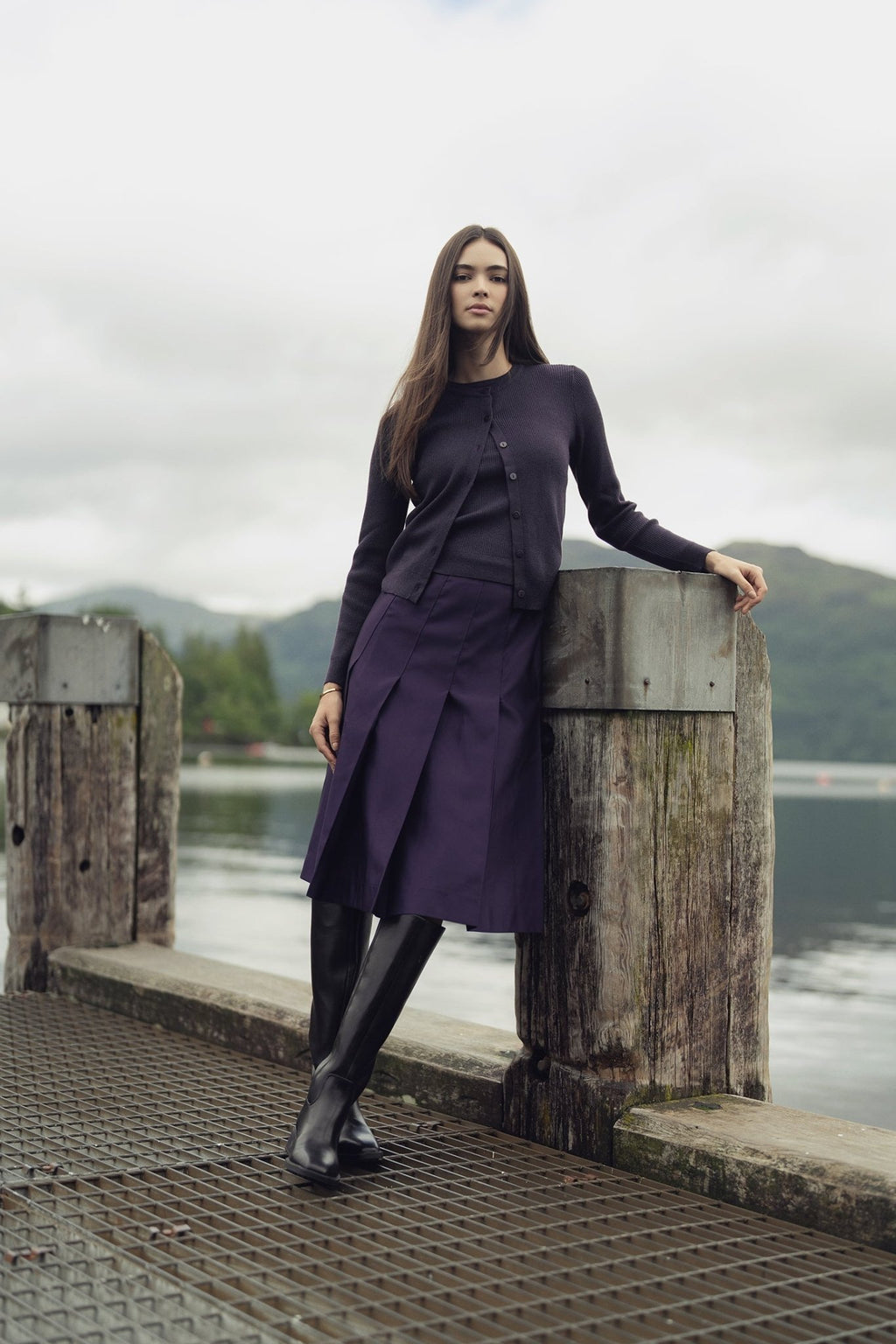 Lurex Sleeveless Sweater - Purple - Addy Avenue