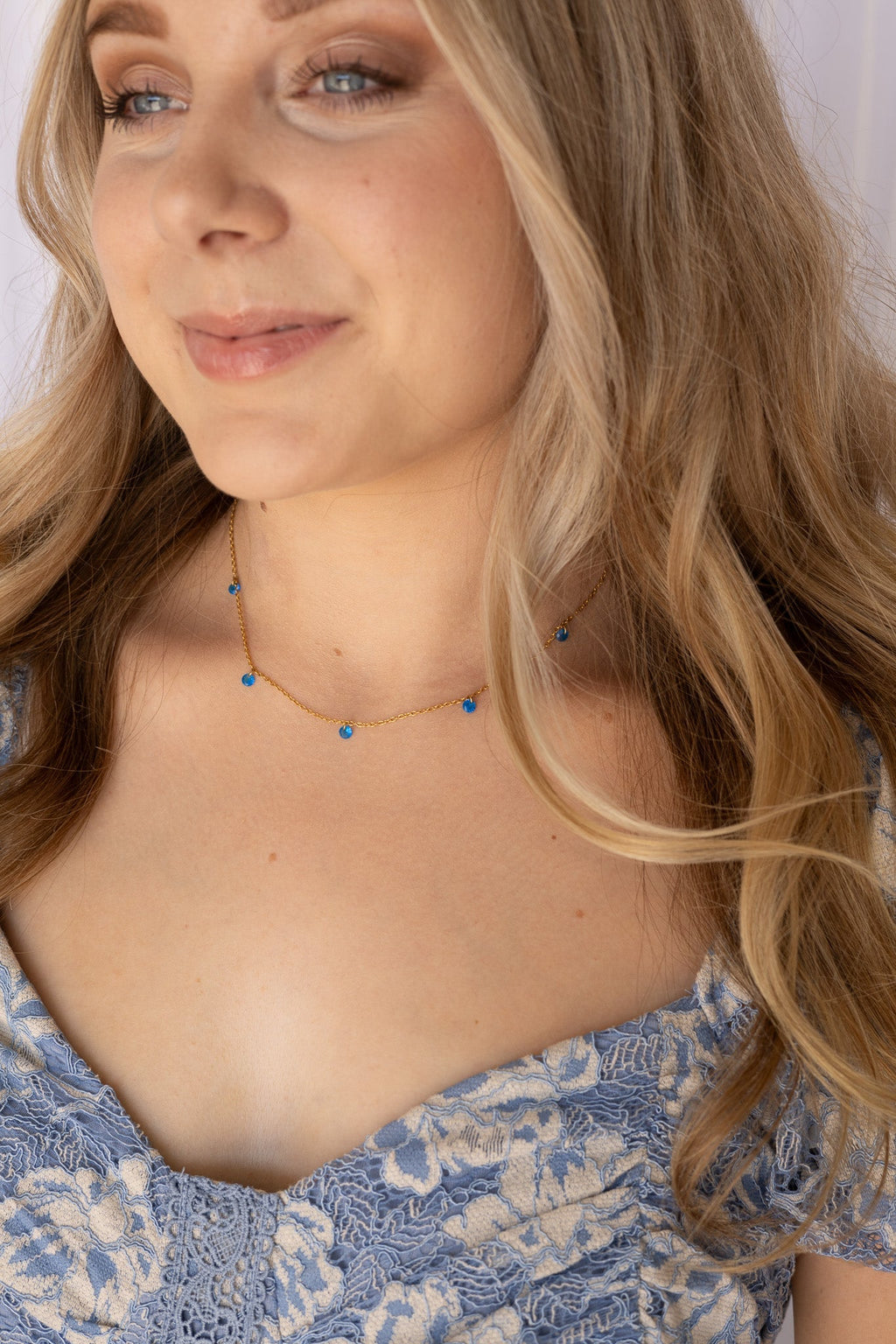 Madison Necklace in Blue - Addy Avenue