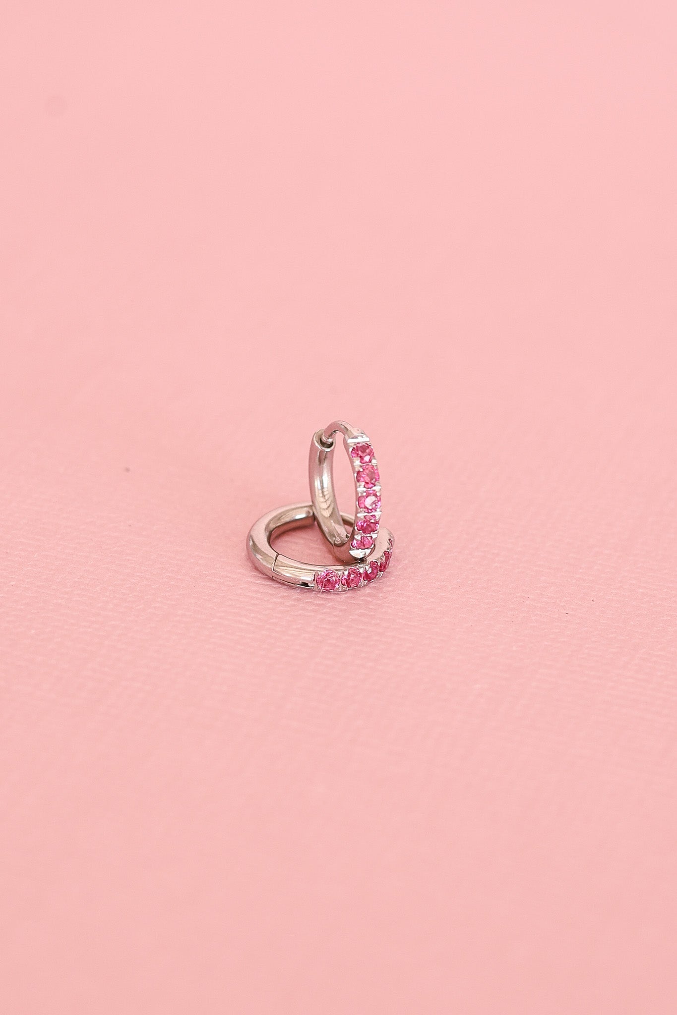 Micro Crystal Hoop in Pink - Addy Avenue
