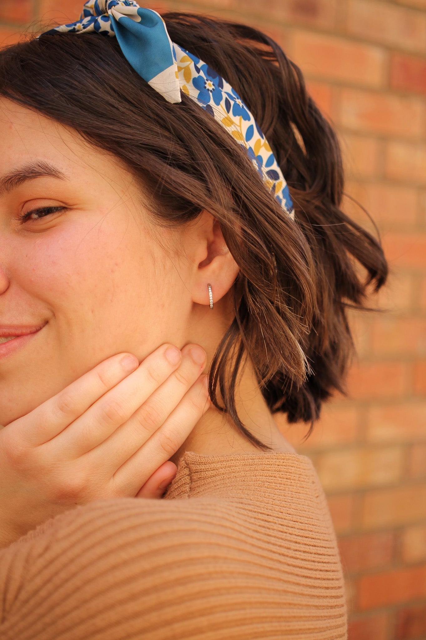 Micro Crystal Hoop (Single Hoop) - Addy Avenue