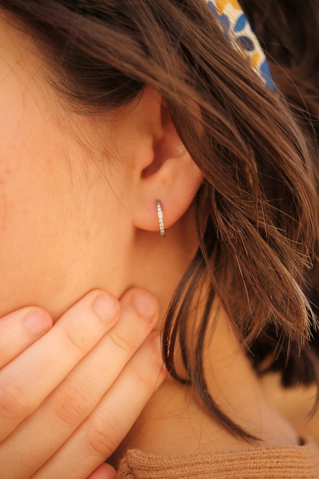 Micro Crystal Hoop (Single Hoop) - Addy Avenue