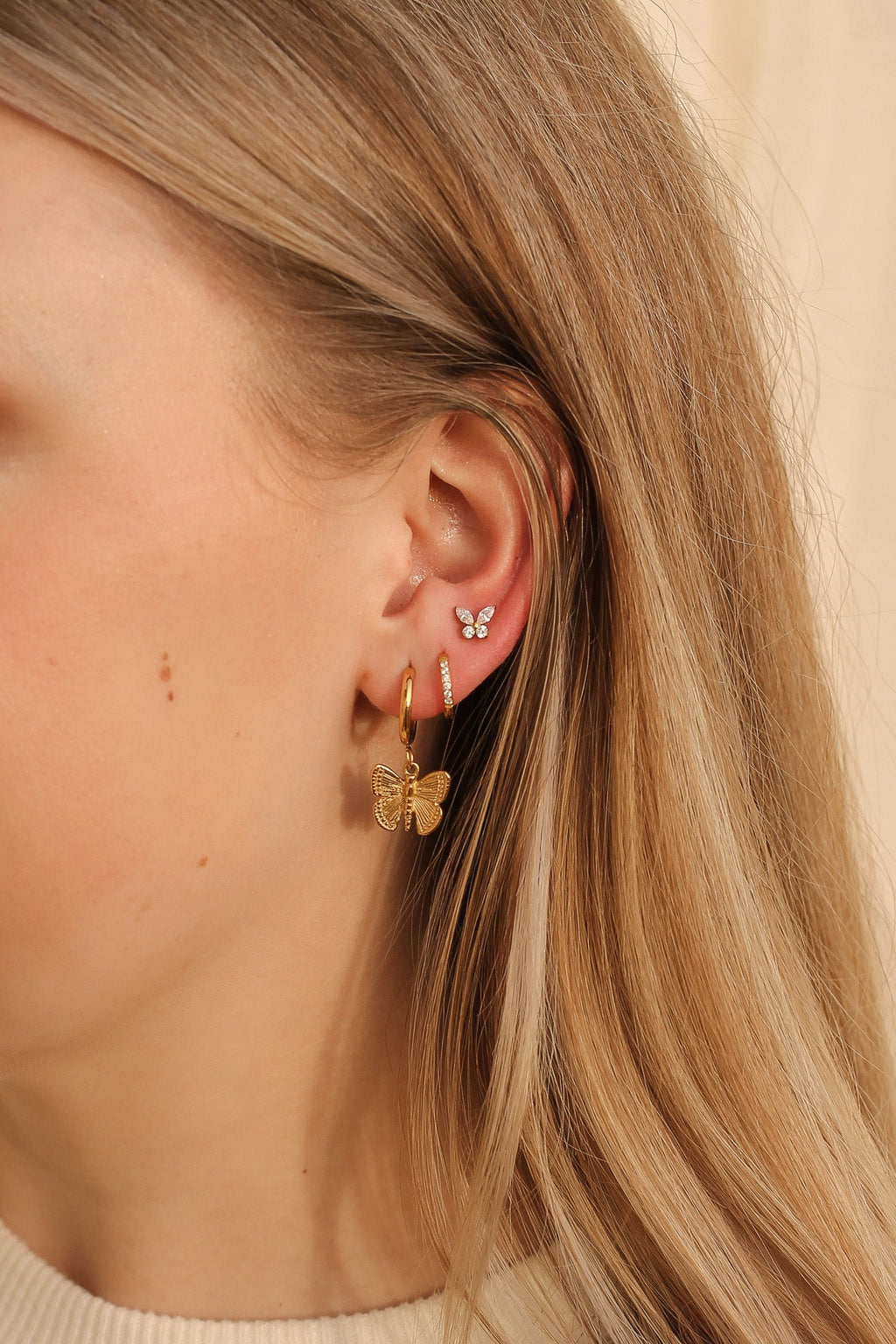 Micro Crystal Hoop (Single Hoop) - Addy Avenue