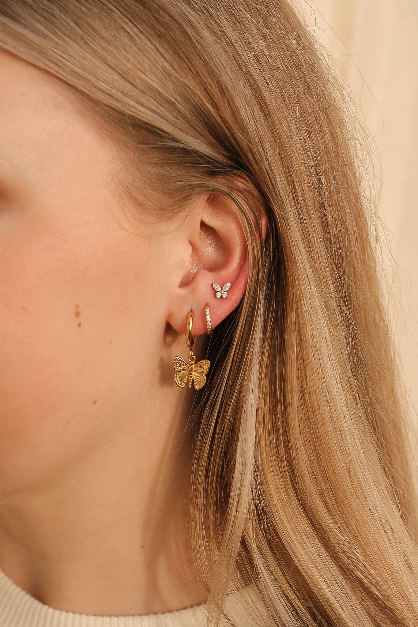 Micro Crystal Hoop (Single Hoop) - Addy Avenue