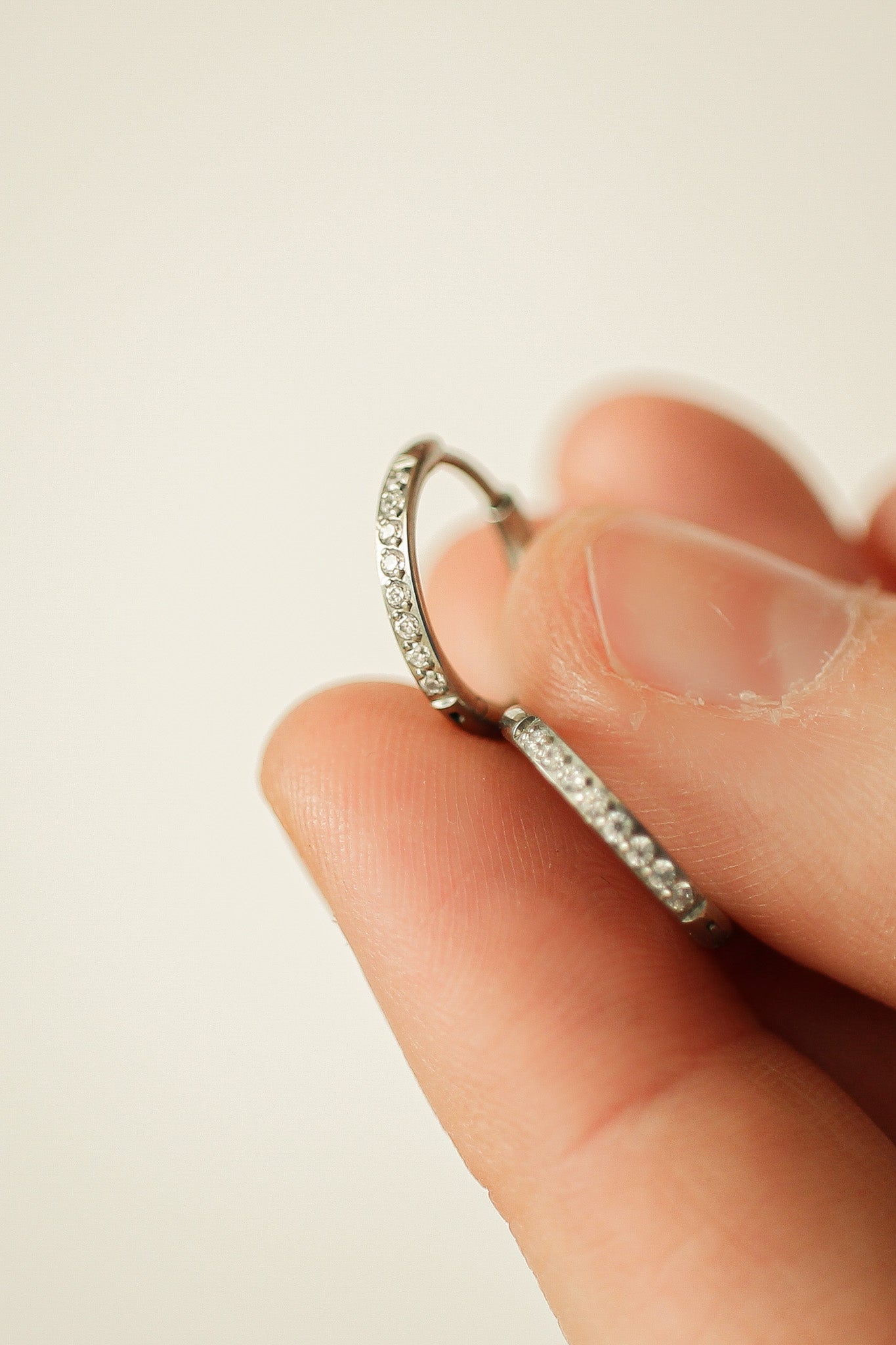 Micro Crystal Hoop (Single Hoop) - Addy Avenue