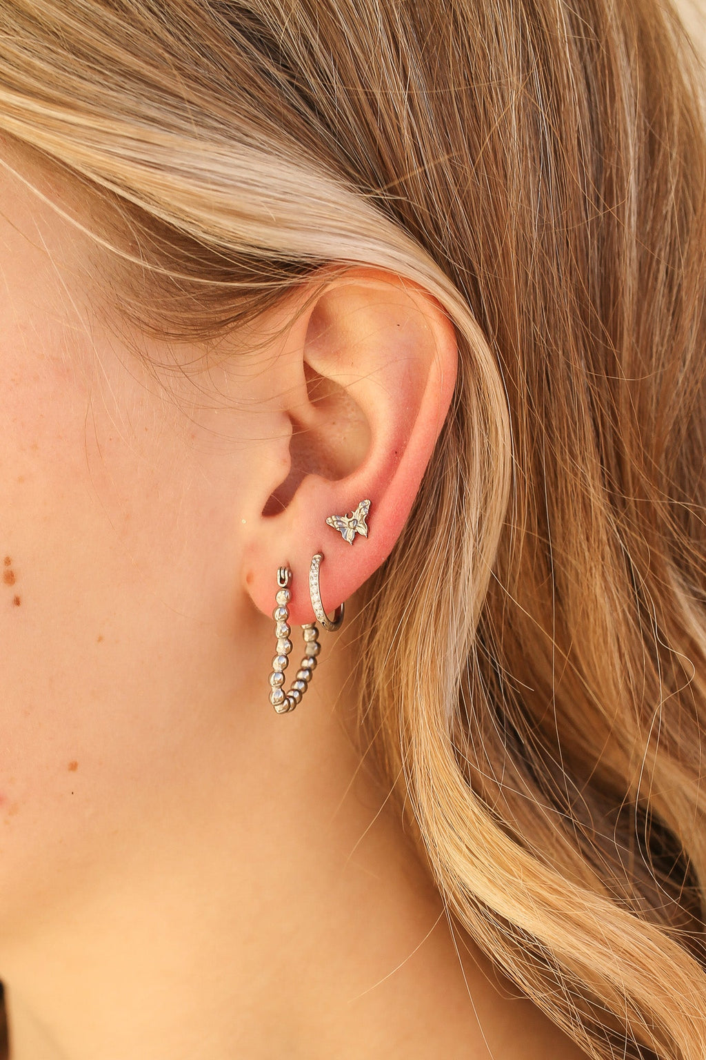 Micro Crystal Hoop (Single Hoop) - Addy Avenue