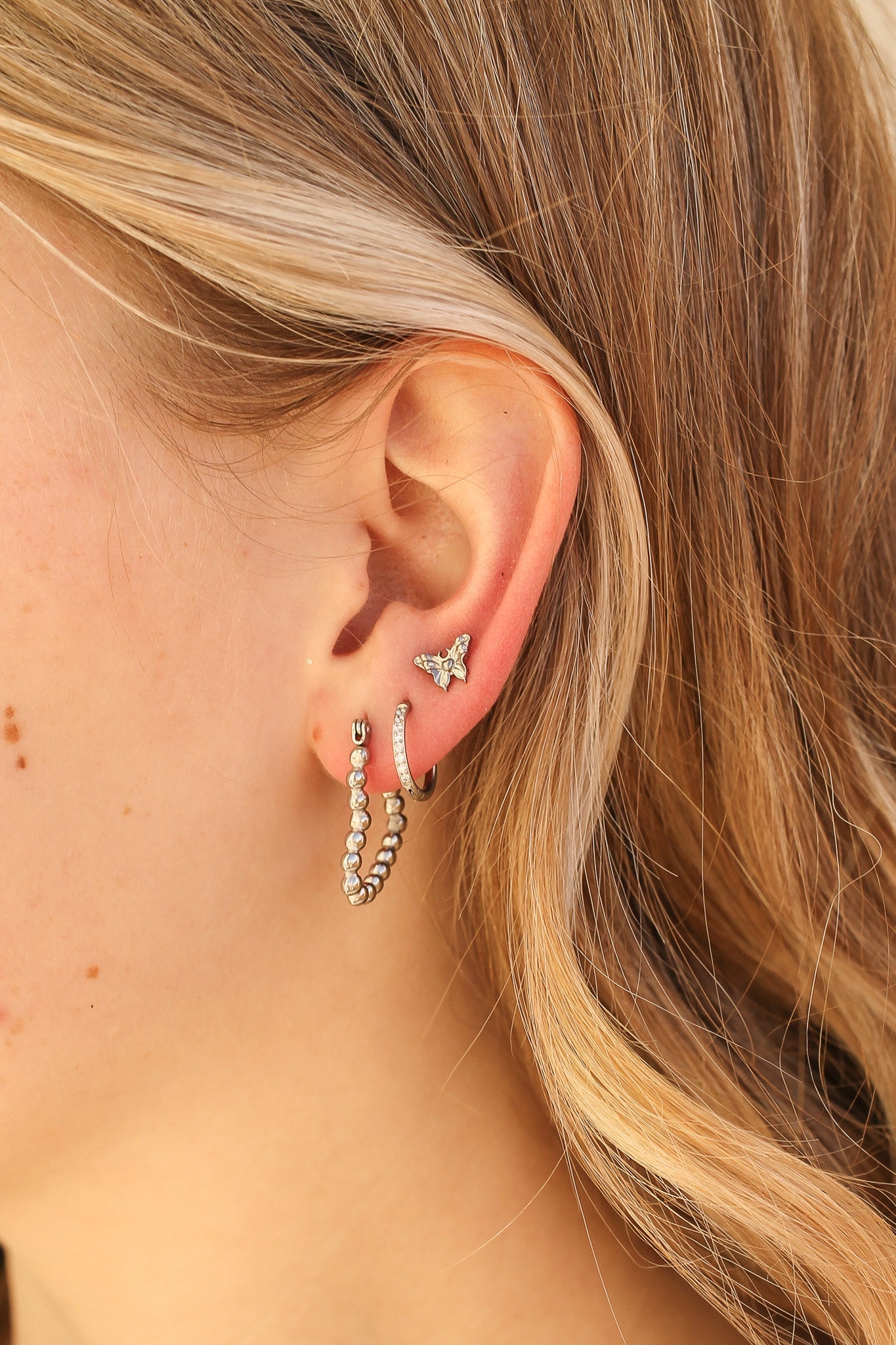 Micro Crystal Hoop (Single Hoop) - Addy Avenue