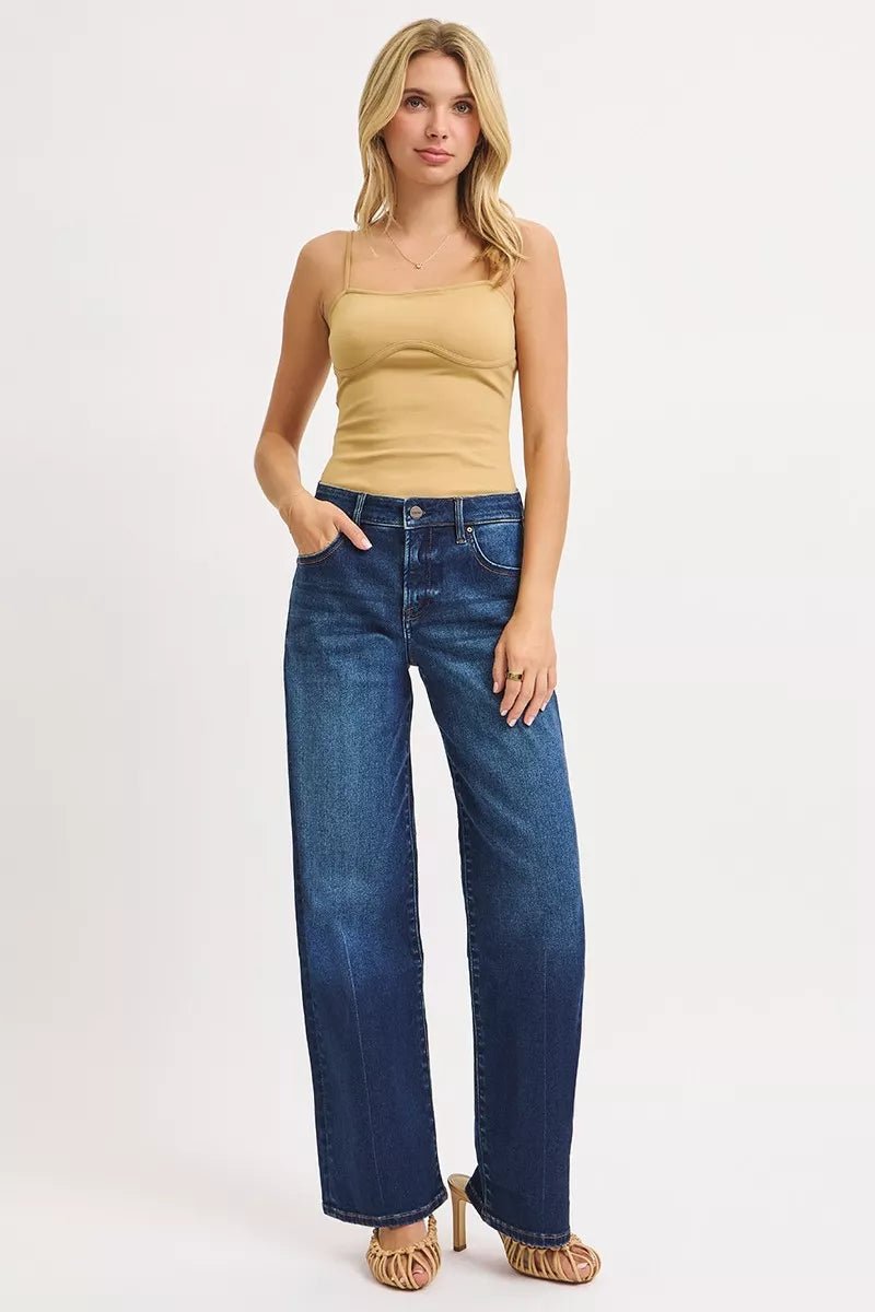 Mid Rise Wide Baggy Jeans - Addy Avenue