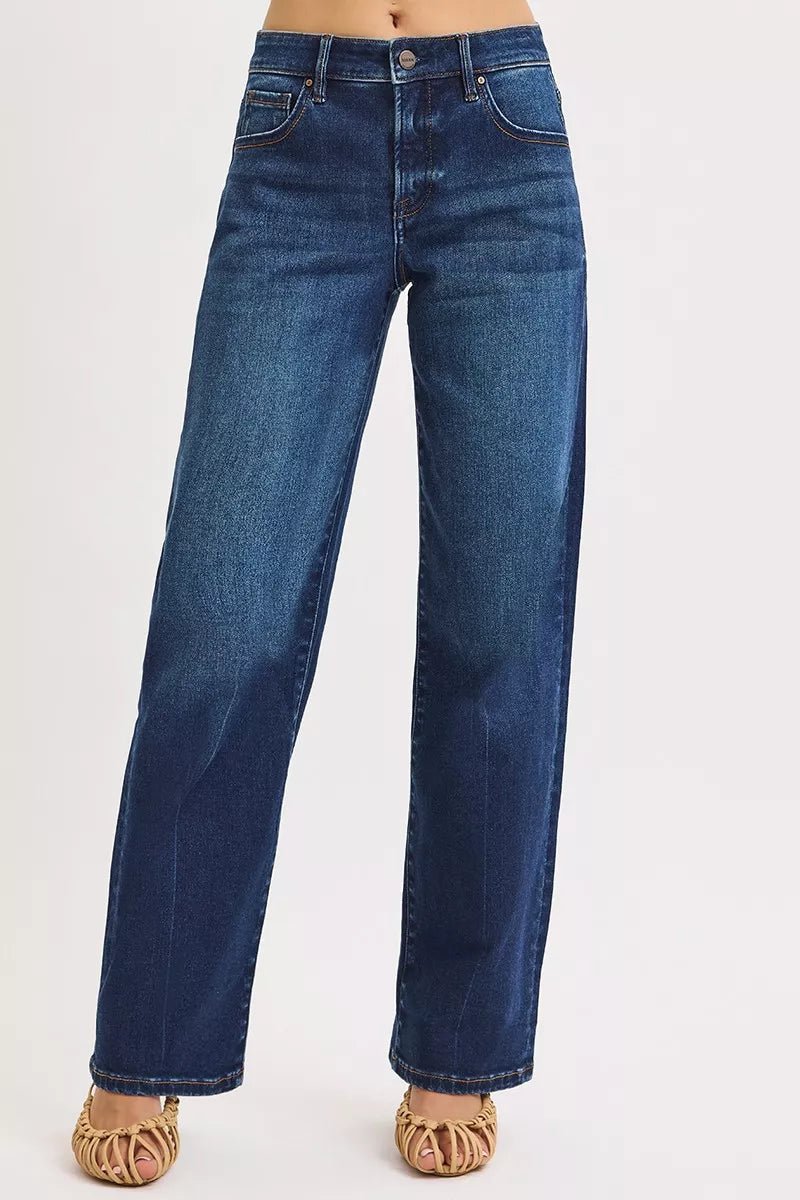 Mid Rise Wide Baggy Jeans - Addy Avenue