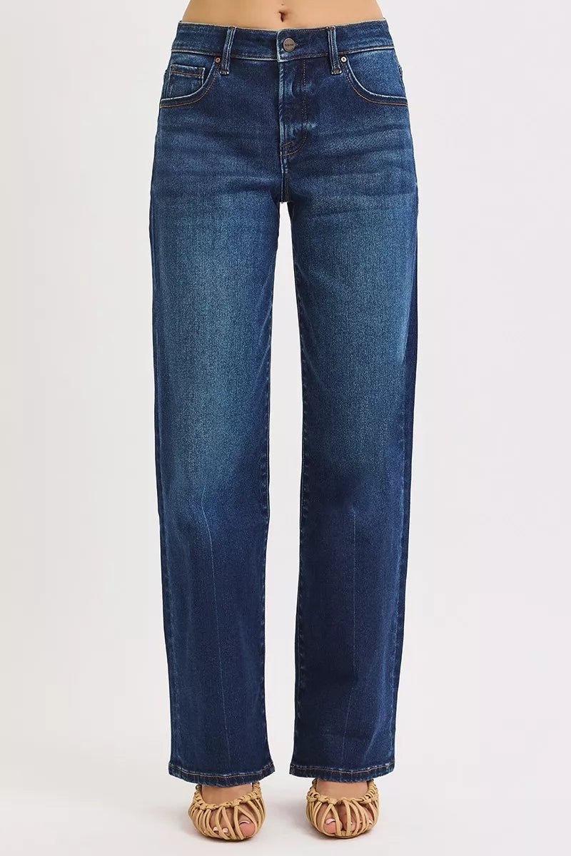 Mid Rise Wide Baggy Jeans - Addy Avenue