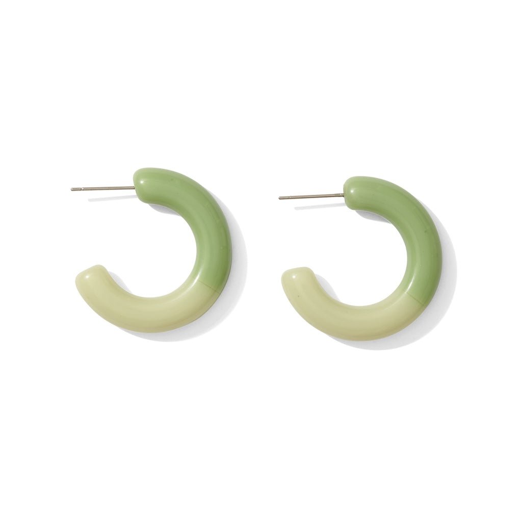 Mint Green Ombre Hoop Earrings - Addy Avenue