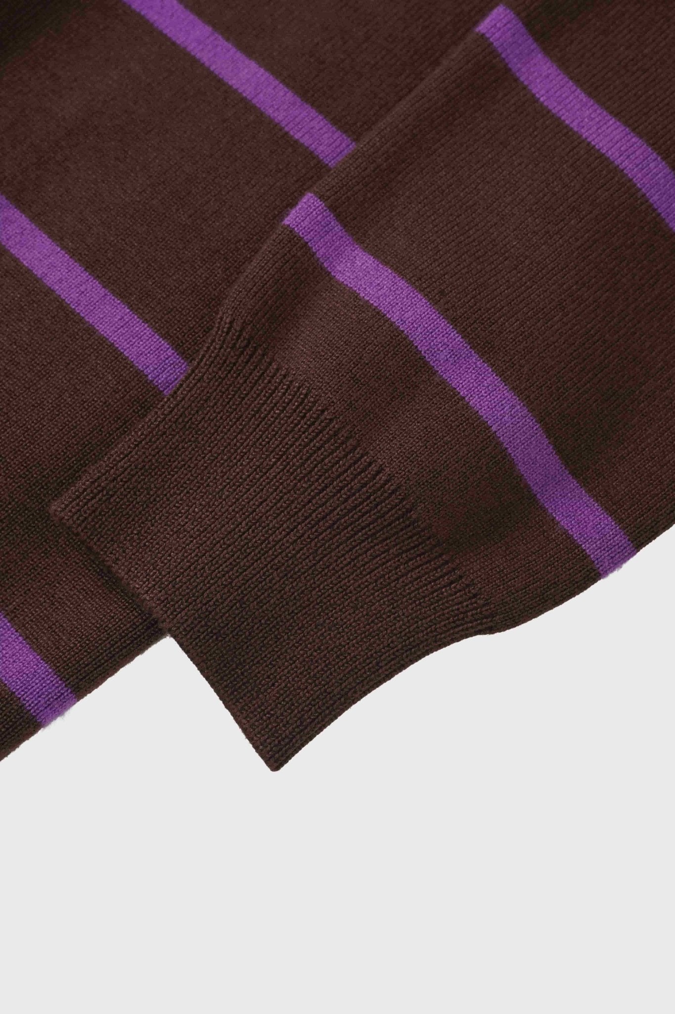 Mock Neck Thin Knit Sweater - Brown/Purple - Addy Avenue
