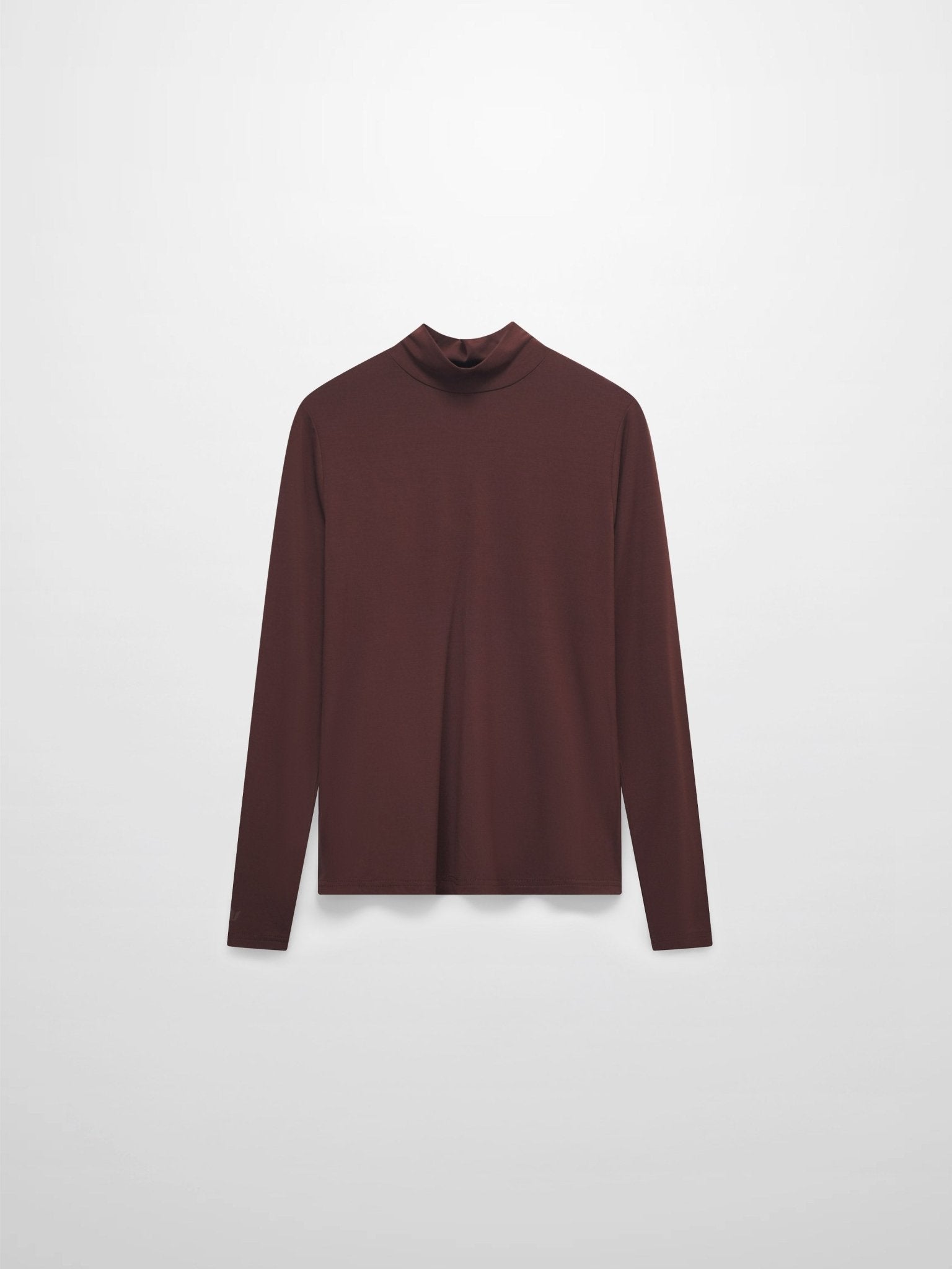 Modal Turtleneck Long Sleeve - Dark Brown - Addy Avenue