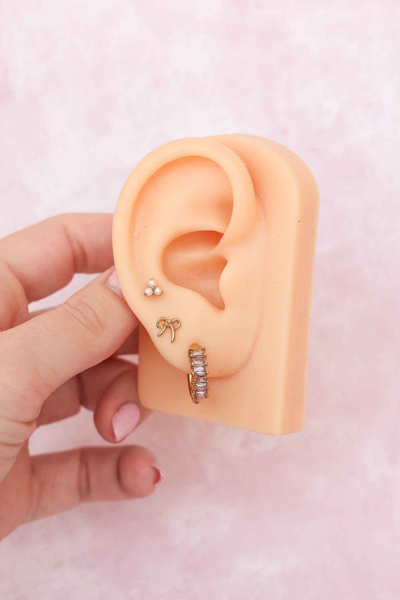 Pearl Trio Flat Back Stud - Addy Avenue