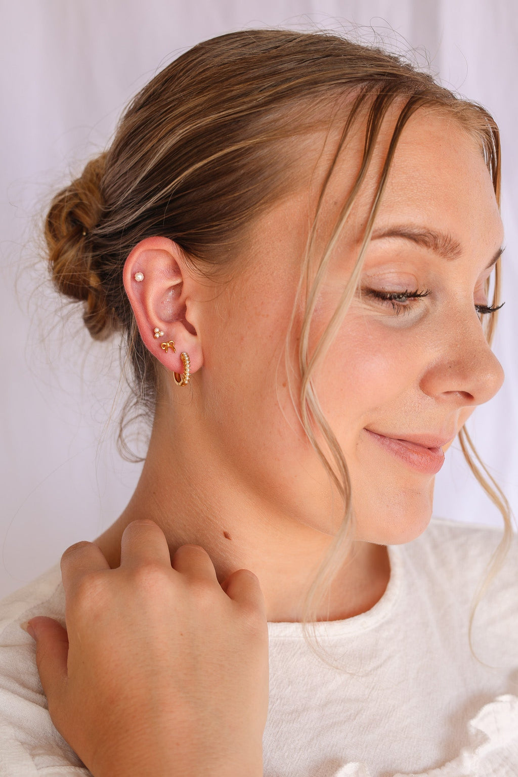 Pearl Trio Flat Back Stud - Addy Avenue