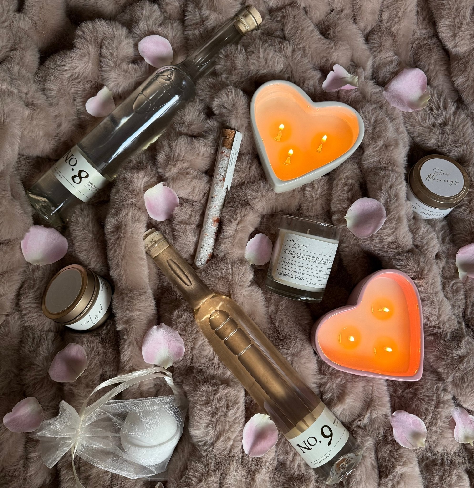 Pink Ceramic Heart 11oz Candle - Addy Avenue