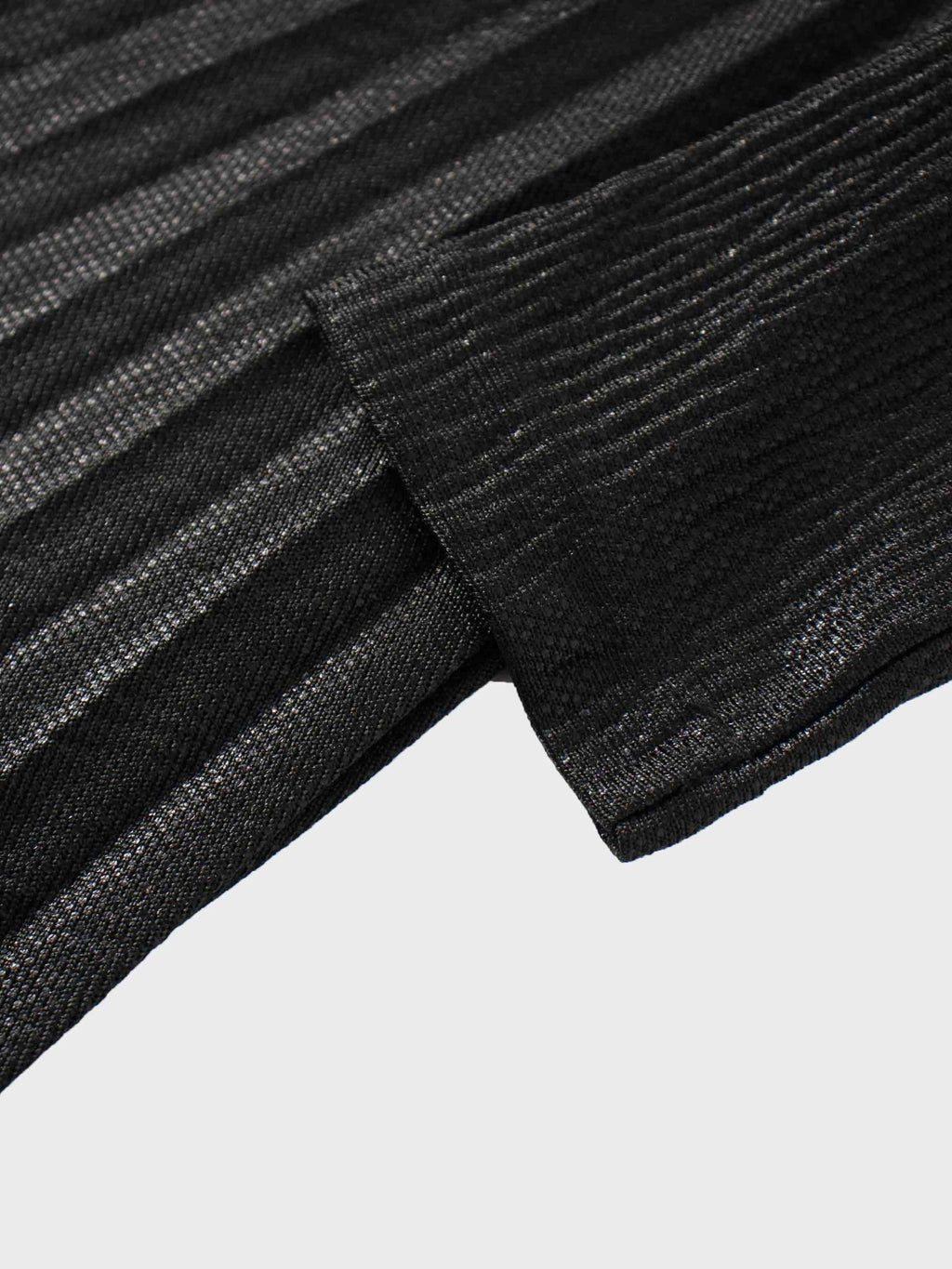 Pleat Bottom Stretch Maxi Dress - Black Shimmer - Addy Avenue