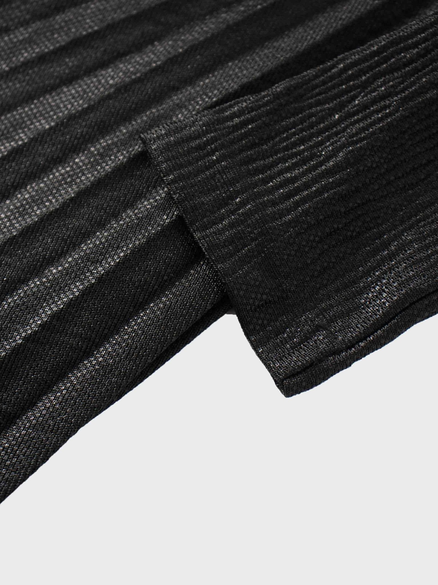 Pleat Bottom Stretch Maxi Dress - Black Shimmer - Addy Avenue