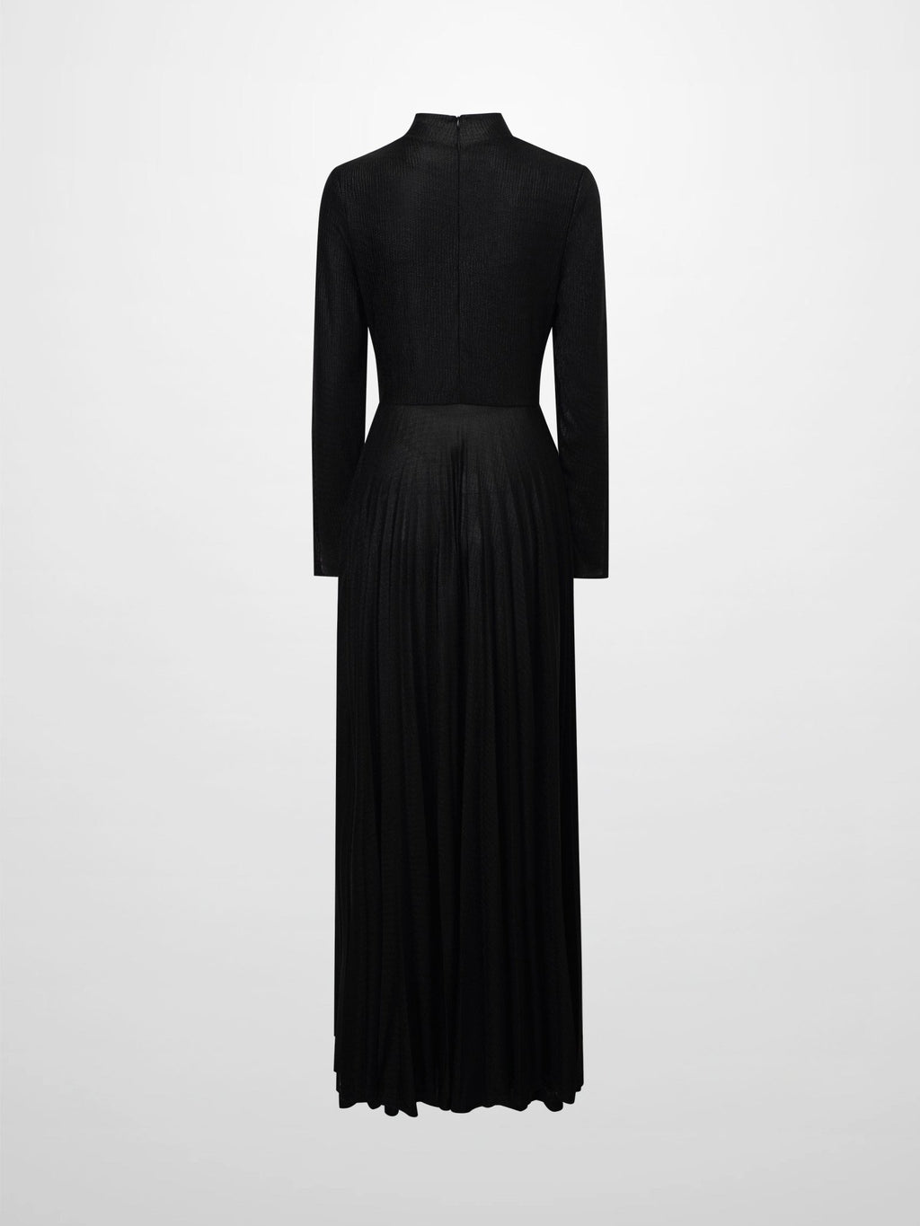 Pleat Bottom Stretch Maxi Dress - Black Shimmer - Addy Avenue