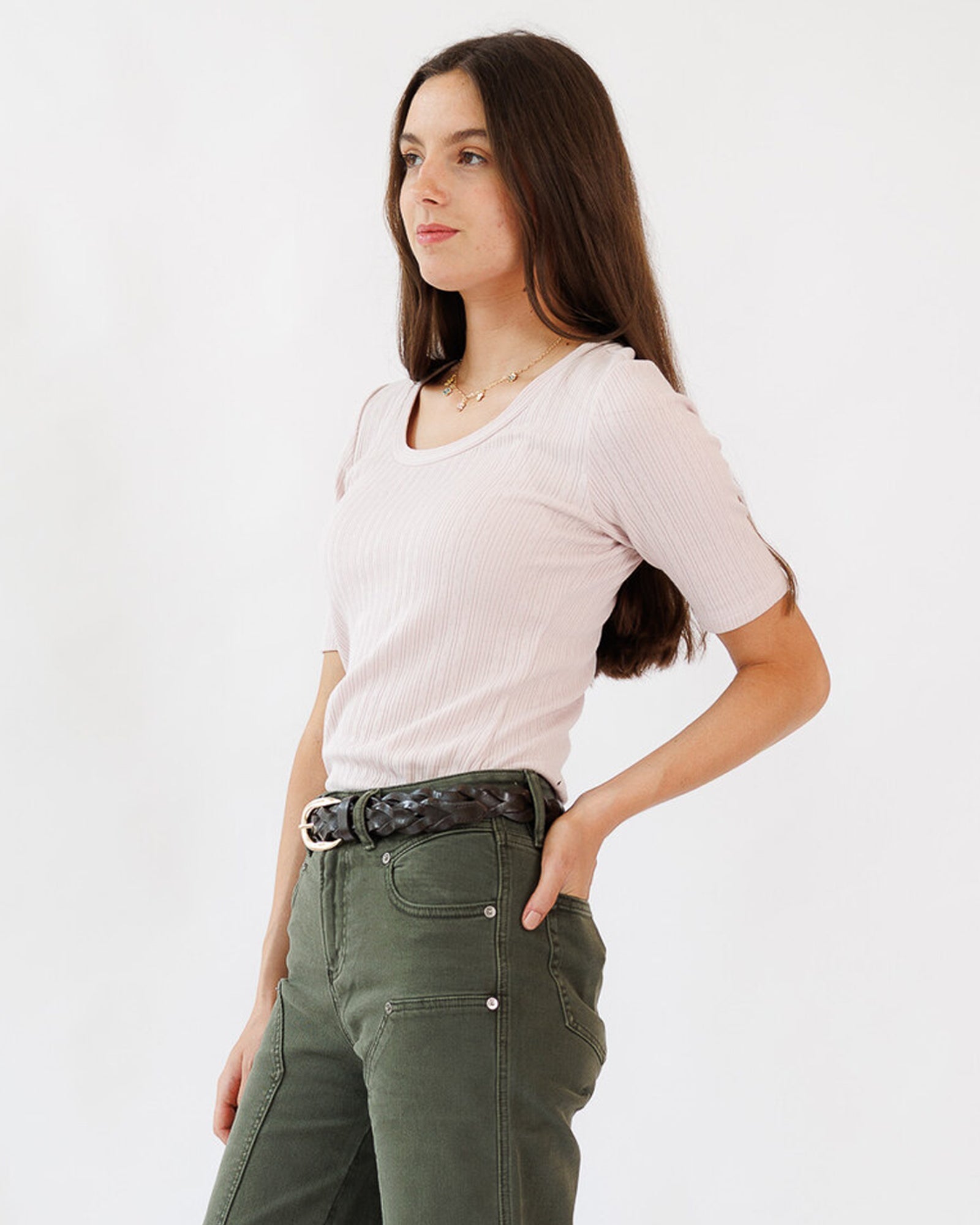 Pointelle Perfection Tee - Lightweight and Stylish Top - Addy Avenue