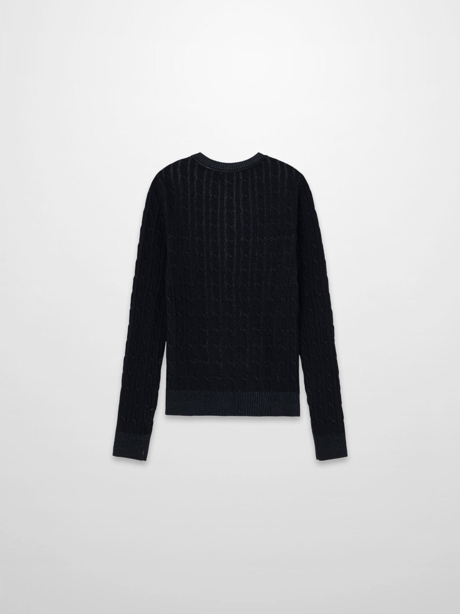 Printed Cable Sweater - Black Flower - Addy Avenue