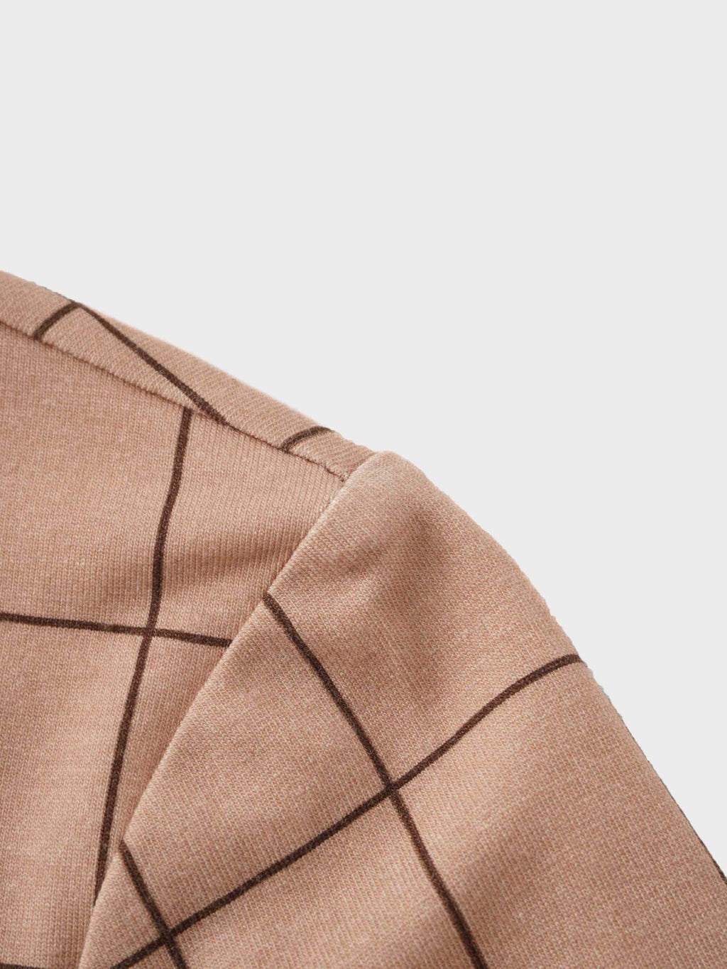 Printed Modal Turtleneck - Brown Windowpane - Addy Avenue
