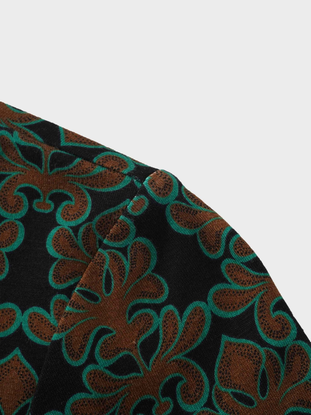 Printed Modal Turtleneck - Green/Brown Clover - Addy Avenue