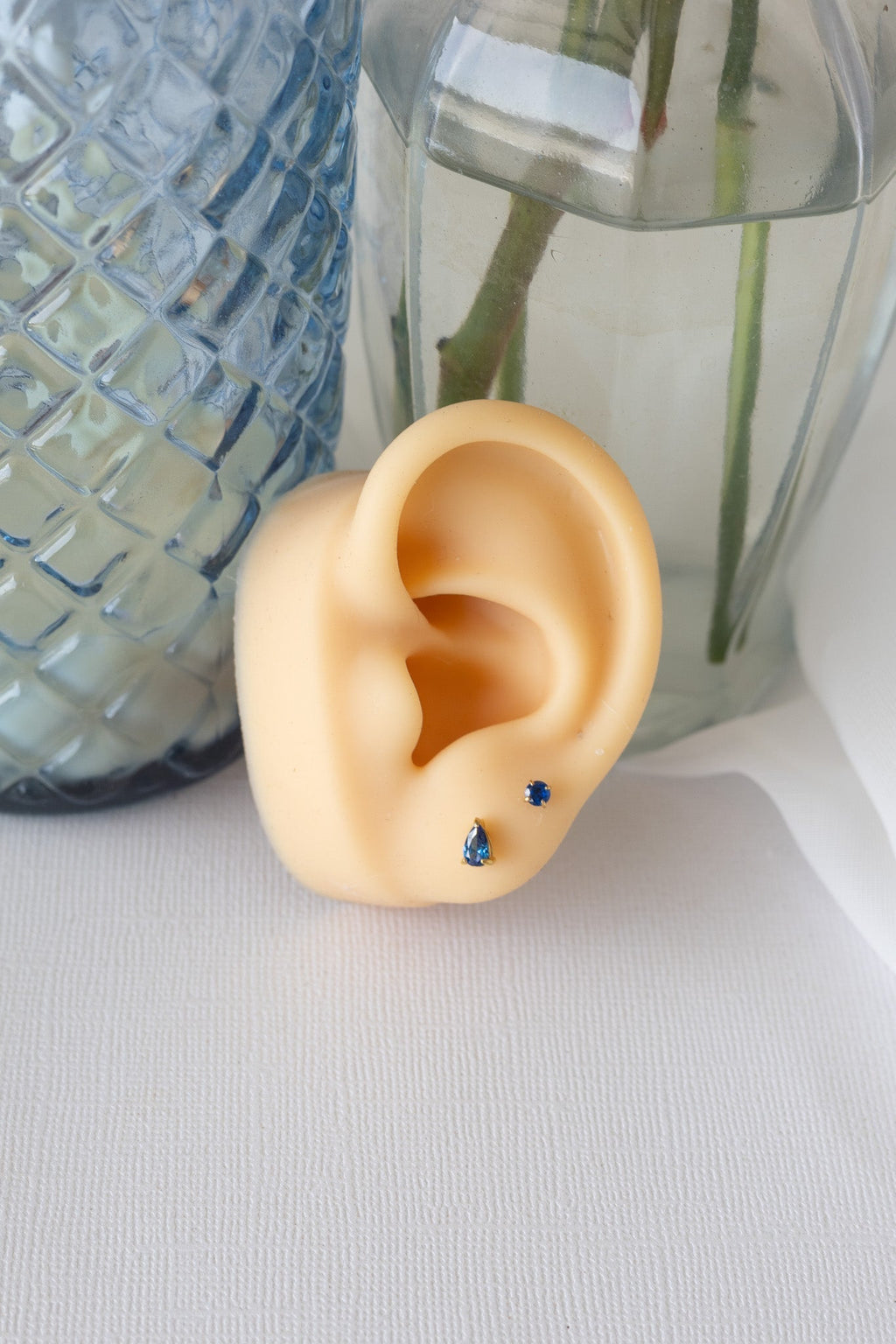 Raindrop Stud in Blue (Single) - Addy Avenue