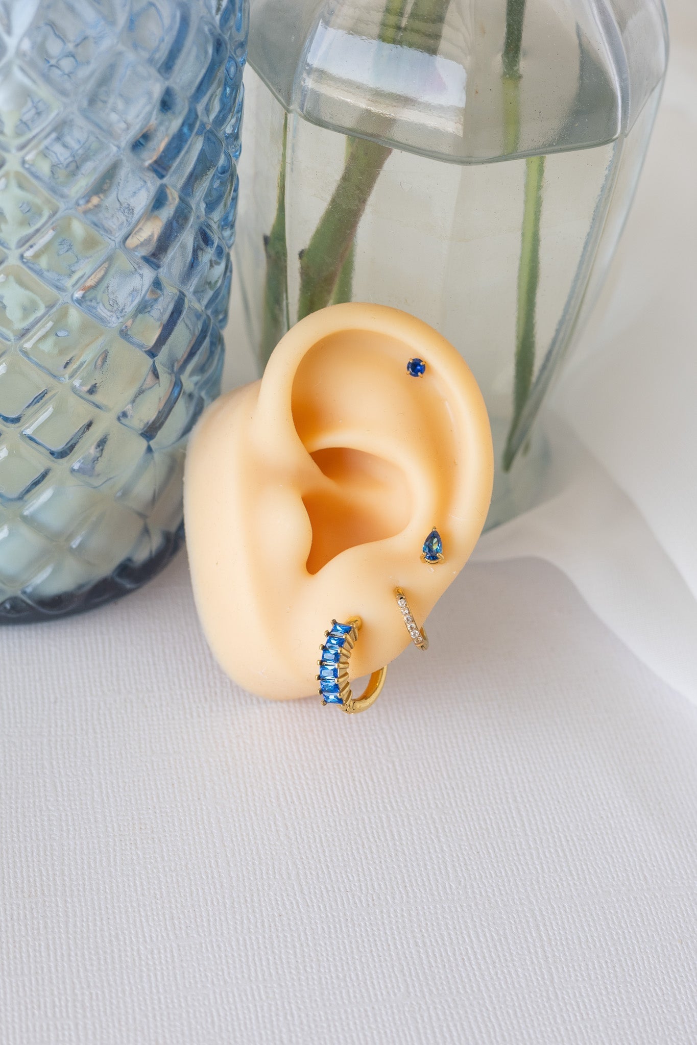 Raindrop Stud in Blue (Single) - Addy Avenue