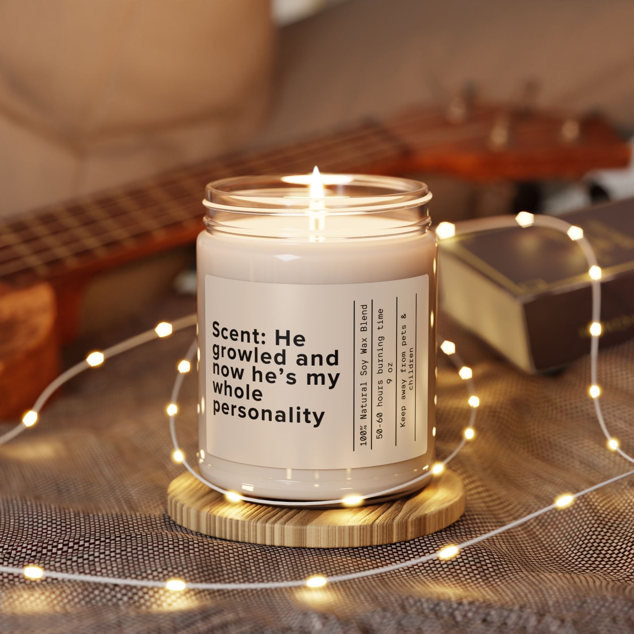Scent: He Growled and Now He's My Whole Personality Candle | Scented Soy 9oz - Addy Avenue
