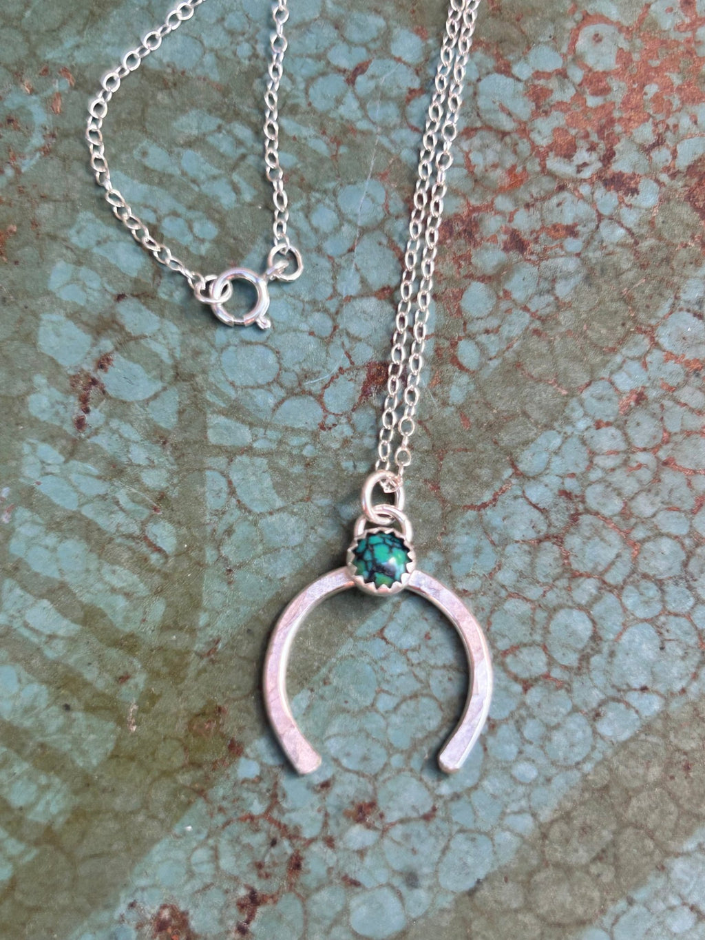 Share Luck - Lucky Horseshoe Charm Necklace - Turquoise - Addy Avenue