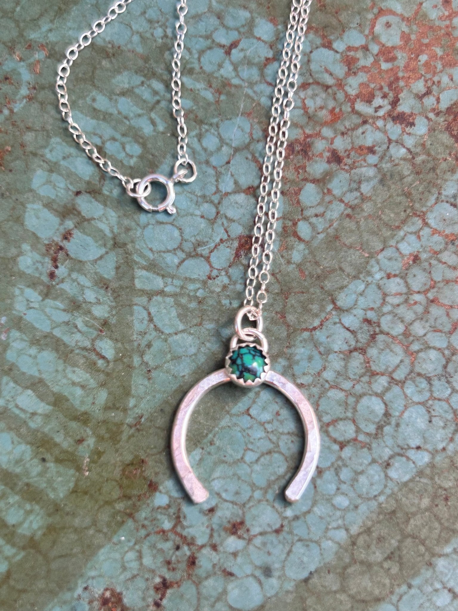 Share Luck - Lucky Horseshoe Charm Necklace - Turquoise - Addy Avenue