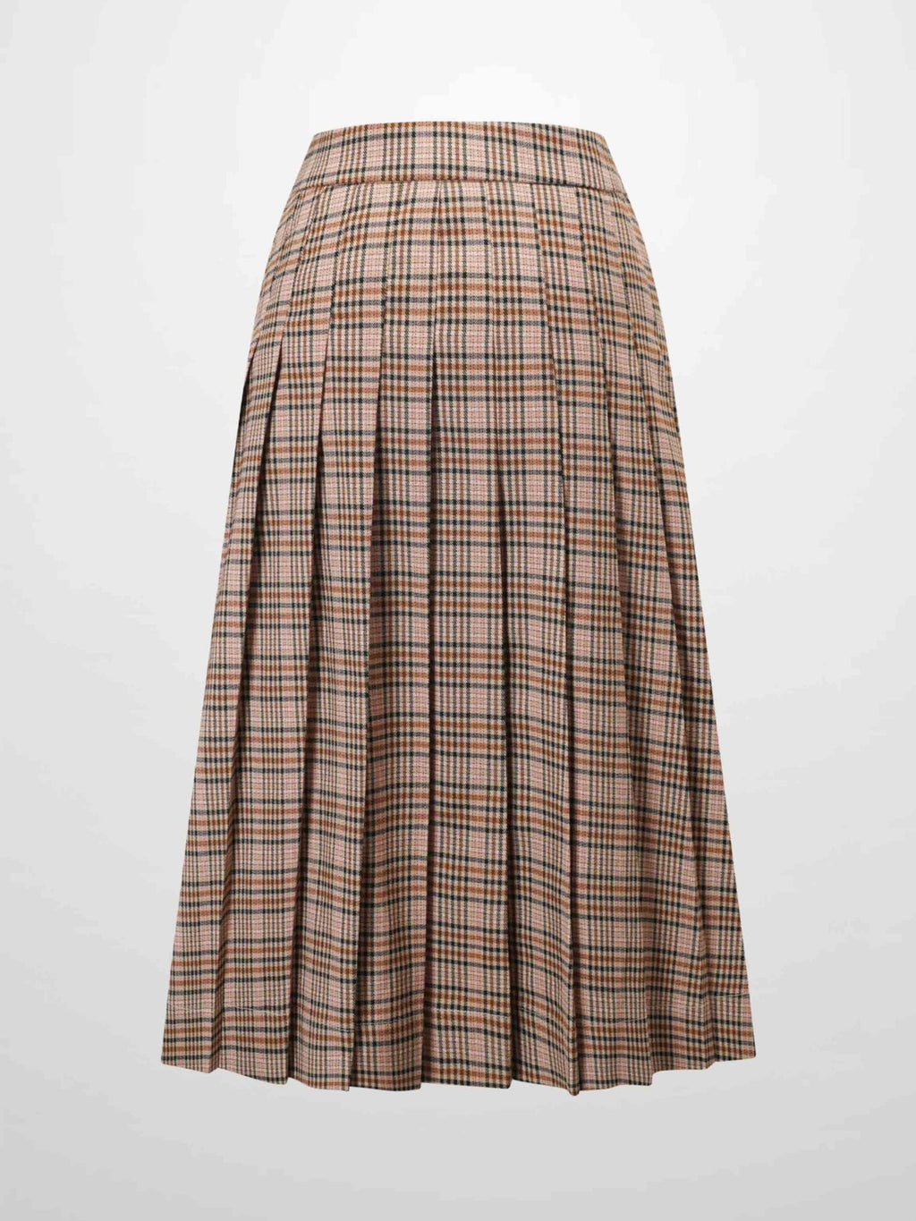 Side Bow Pleated Skirt - Pink Plaid - Addy Avenue