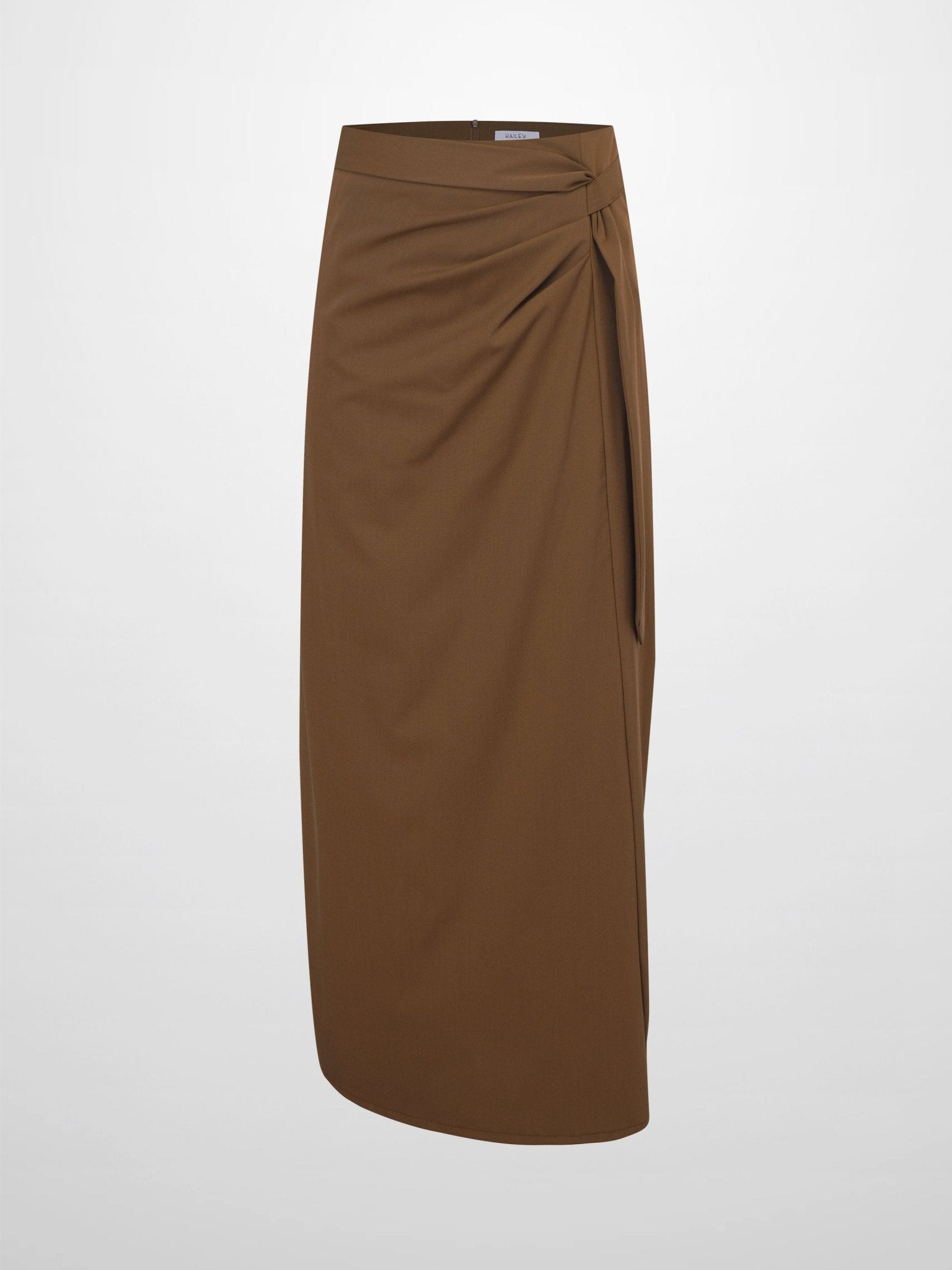 Side Loop Straight Maxi Skirt - Brown - Addy Avenue