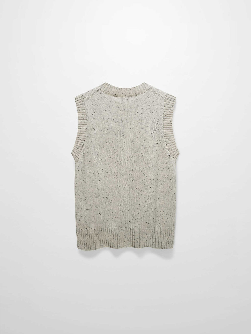 Speckled Crew Neck Vest - Ivory - Addy Avenue