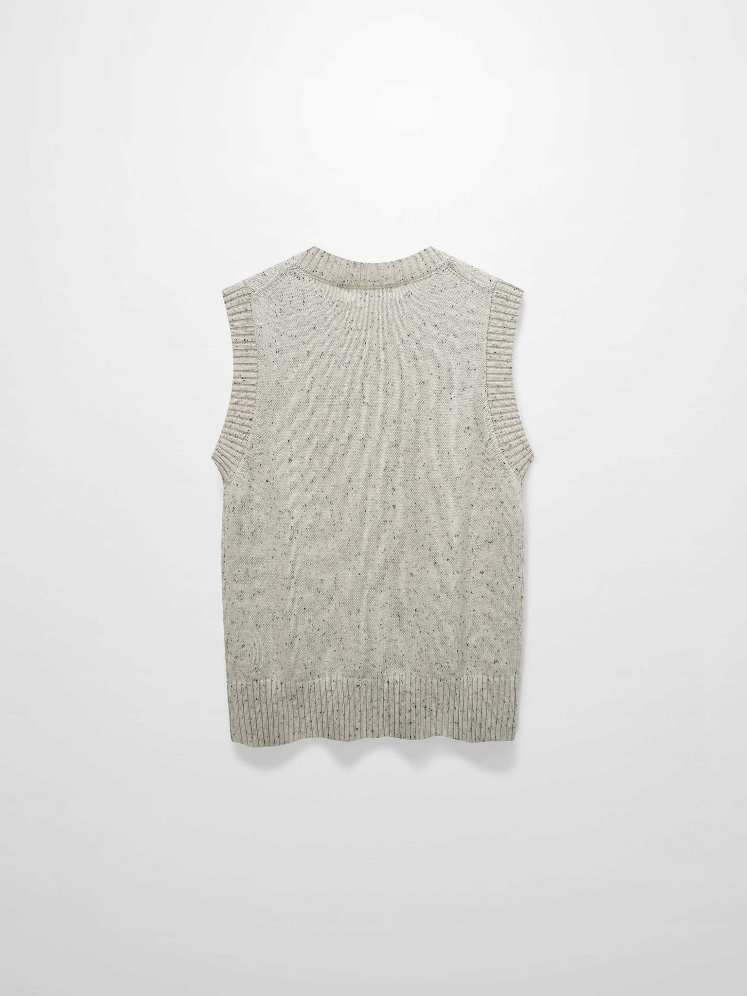 Speckled Crew Neck Vest - Ivory - Addy Avenue