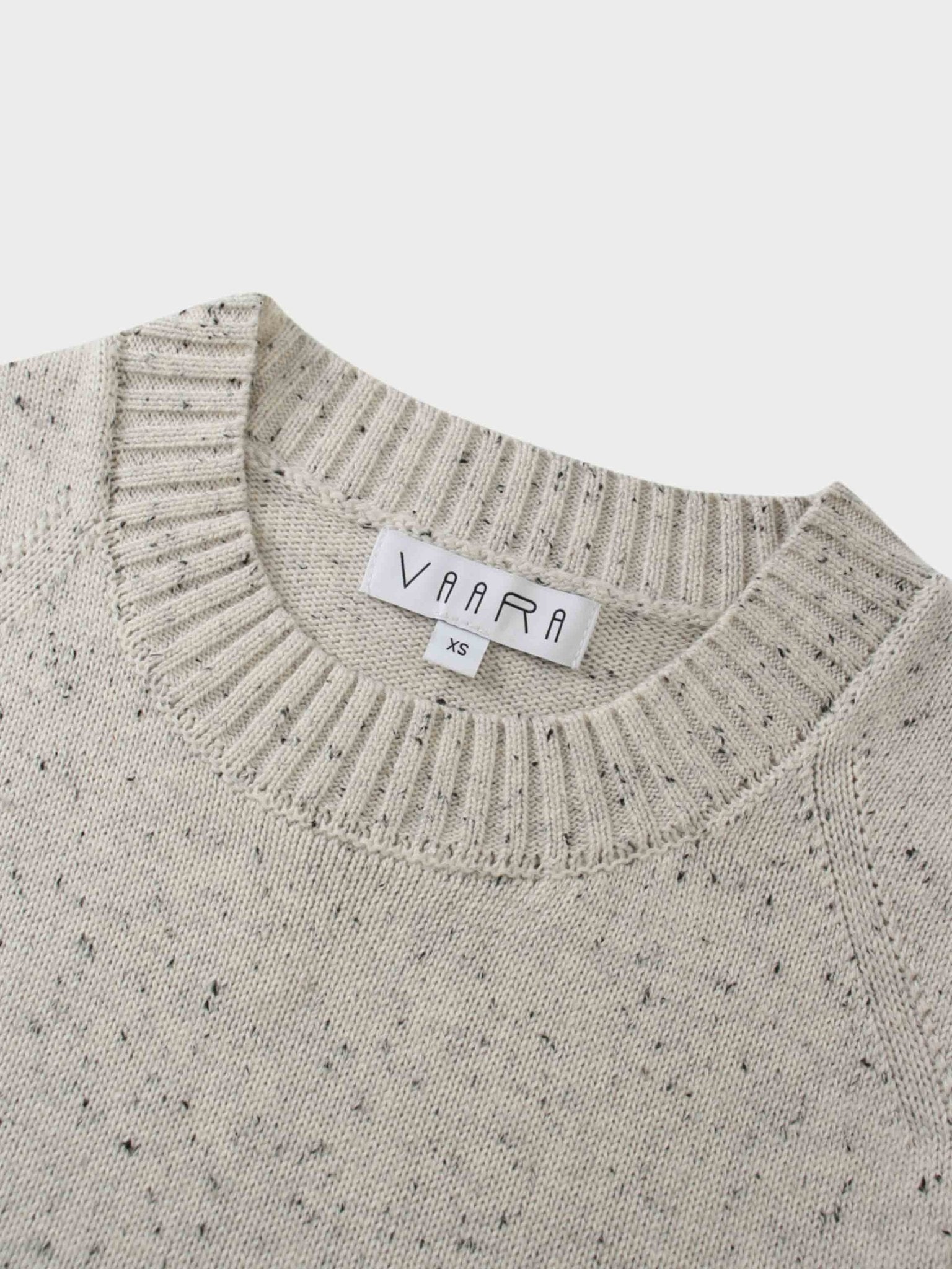 Speckled Crew Neck Vest - Ivory - Addy Avenue