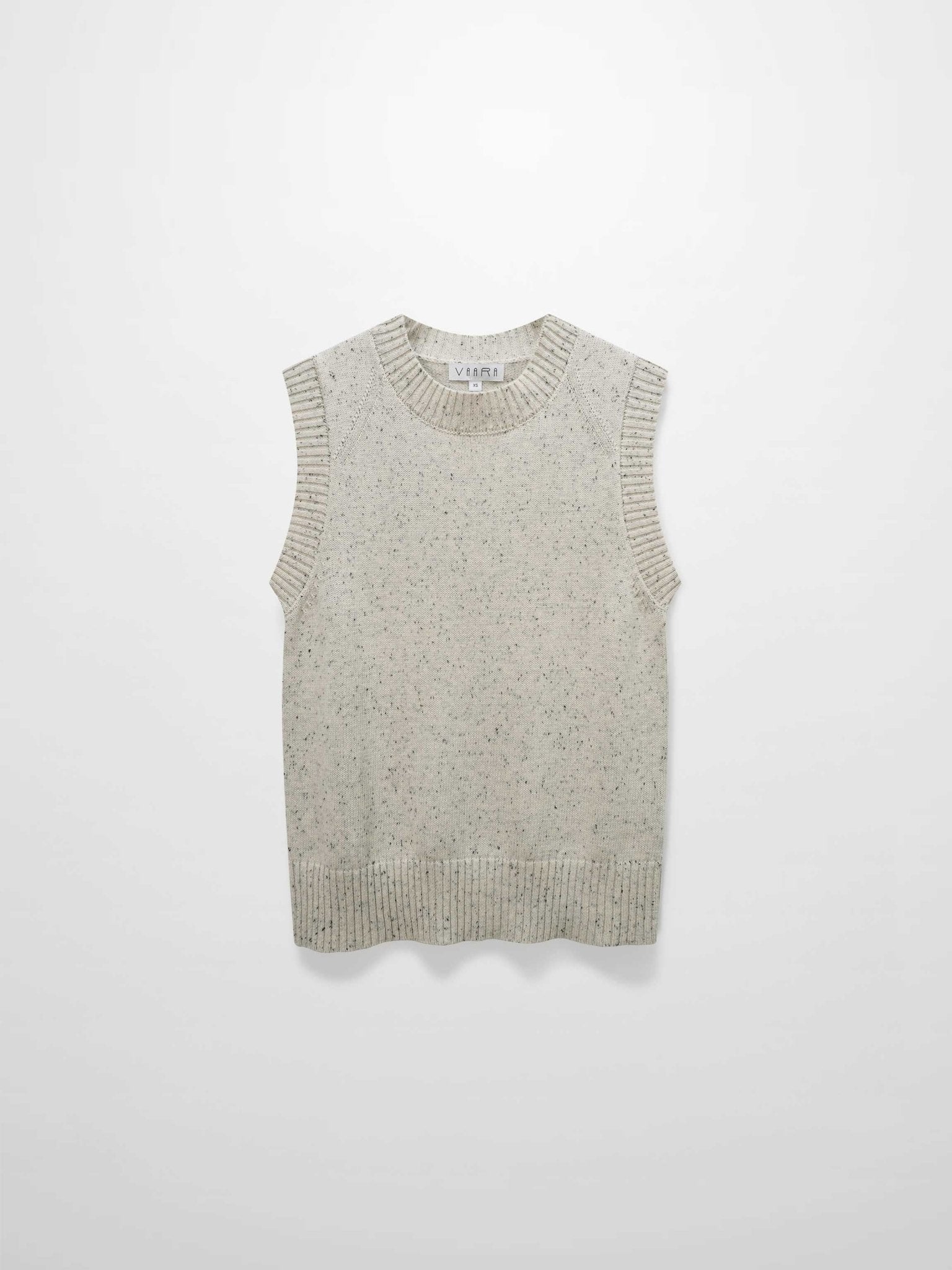 Speckled Crew Neck Vest - Ivory - Addy Avenue