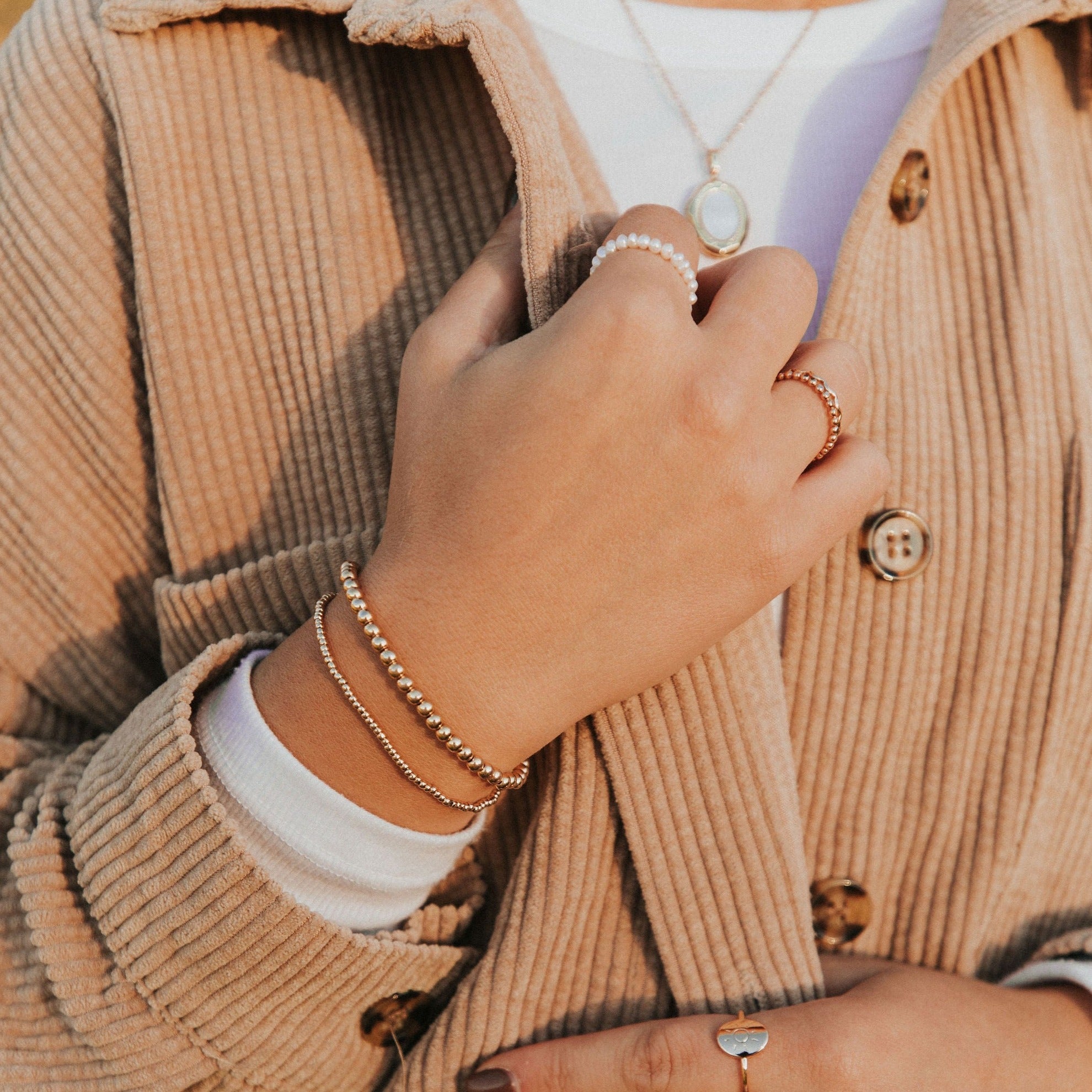 Staci Gold Filled Bead Bracelet - Addy Avenue